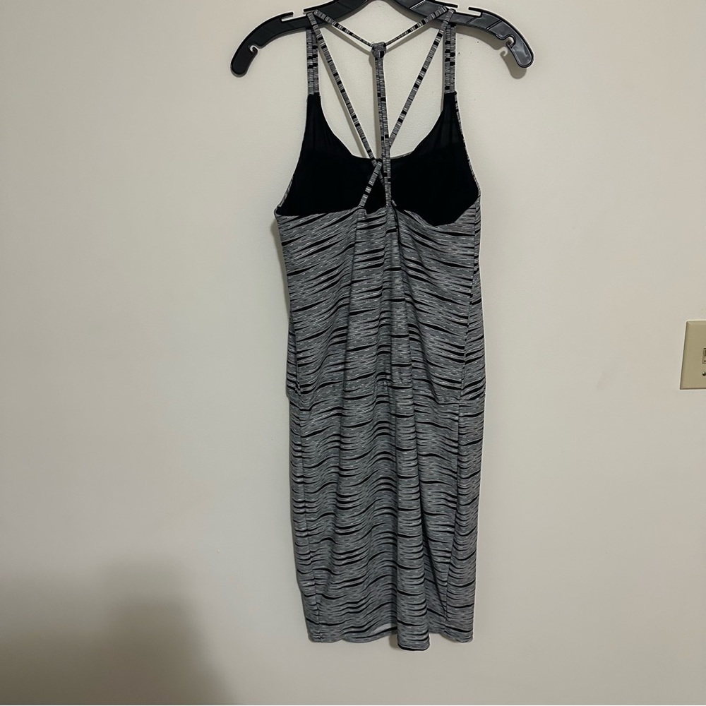 Athleta Womens Black And‎ White Arielle Venice Strappy Swim Dress Medium - Picture 5 of 9